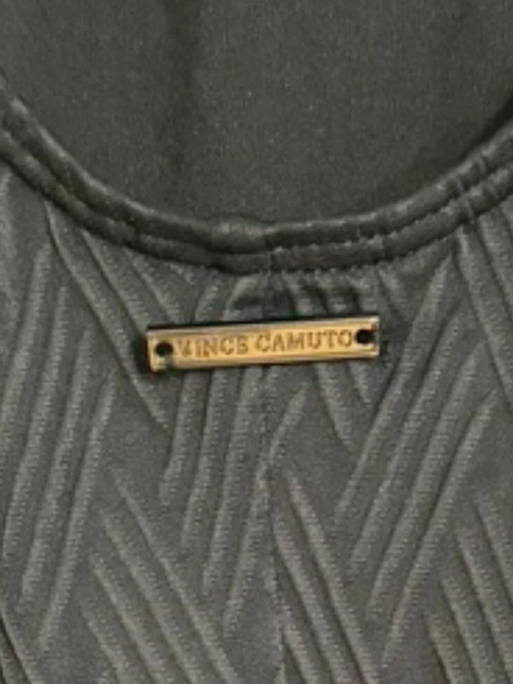 Vince Camuto Black Cruise 1 Piece Swimsuit - Textured Fabric- Sz 8 EUC